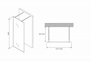 Душевое ограждение Abber Immer Offen AG68120B8 120 купить в интернет-магазине Sanbest