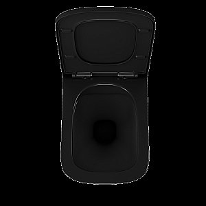 Унитаз подвесной с инсталляцией D&K Berlin DS1432502 черный матовый/кнопка черная матовая, безободковый, с крышкой микролифт купить в интернет-магазине Sanbest