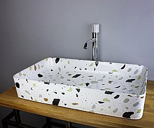 Раковина накладная Bronze de Luxe Terrazzo 60,5 1061TR терраццо купить в интернет-магазине Sanbest