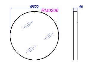 Зеркало Aqwella RM 60 белое в ванную от интернет-магазине сантехники Sanbest