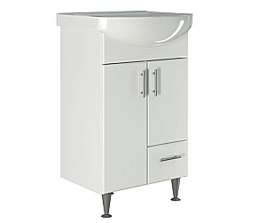 Тумба с раковиной MIXLINE ВЕСТА 52 белая для ванной в интернет-магазине Sanbest