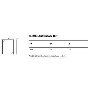 Зеркало Excellent Kuadro 80x60 белый в ванную от интернет-магазине сантехники Sanbest