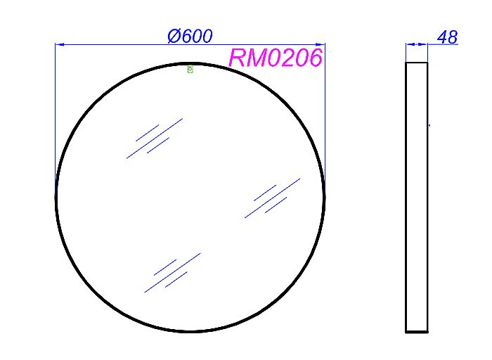 Зеркало Aqwella RM 60 белое в ванную от интернет-магазине сантехники Sanbest