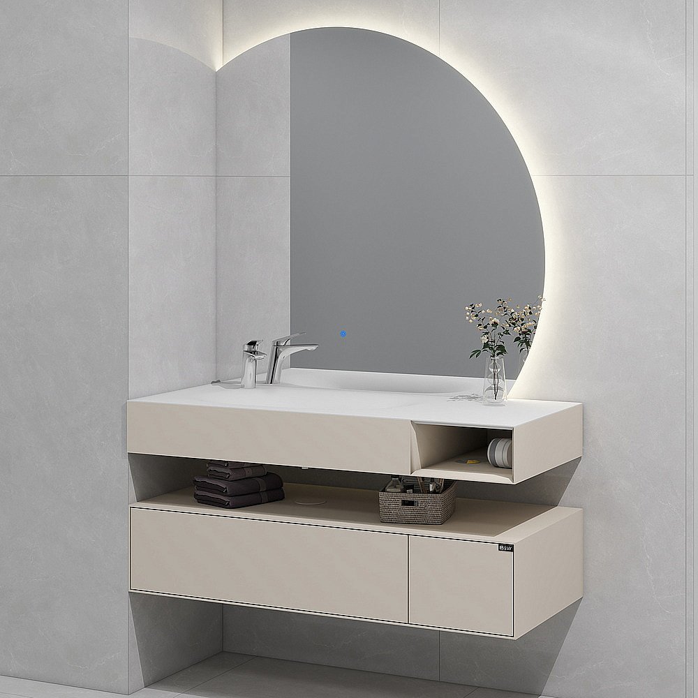 Зеркало LED Black&White Universe U955.MR1000 в ванную от интернет-магазине сантехники Sanbest