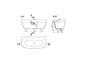 Ванна Salini SOFIA WALL S-Sense 170х80 102512GF RAL купить в интернет-магазине Sanbest