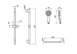 Душевой гарнитур Aquatek Бетта AQ2017MB черный матовый купить в интернет-магазине сантехники Sanbest