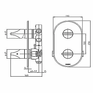 Смеситель для душа Bossini Apice Z00500.073 черный купить в интернет-магазине сантехники Sanbest