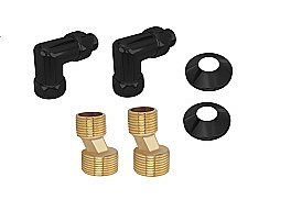 Комплект фитингов для подключения полотенцесушителя Aquatek AQ 3020BL черный муар купить в интернет-магазине сантехники Sanbest