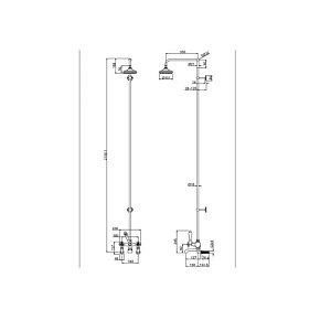 Душевая колонна Burlington H295A-CL купить в интернет-магазине сантехники Sanbest