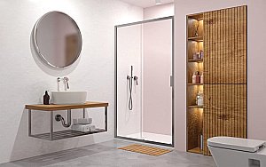 Душевая дверь Radaway Alienta DWJ 120 10260120-01-01 стекло прозрачное/профиль хром купить в интернет-магазине Sanbest