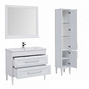 Тумба с раковиной Aquanet Бостон 100/Flat 100 ясень для ванной в интернет-магазине Sanbest