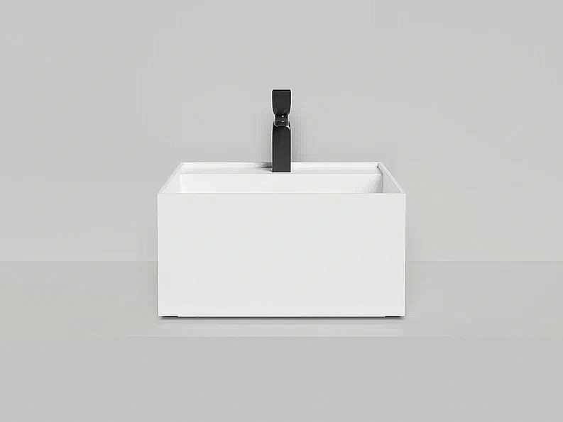 Раковина накладная Salini ARMONIA SQUARE TOP 02 S-Sense 130512TG 45 без отверстия под смеситель, белая купить в интернет-магазине Sanbest