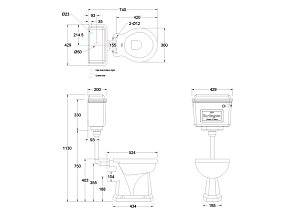 Унитаз Burlington P2-T71 CHR хром купить в интернет-магазине Sanbest