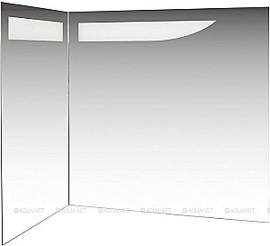 Зеркало De Aqua Трио Люкс 90 L/R белый в ванную от интернет-магазине сантехники Sanbest