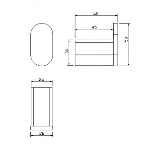 Крючок Milacio Ultra MCU.960.SS нержавеющая сталь купить в интернет-магазине сантехники Sanbest