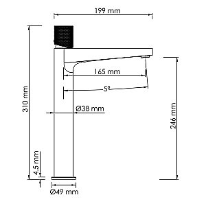 Смеситель для раковины WasserKRAFT Tauber 6403H никель купить в интернет-магазине сантехники Sanbest