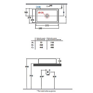 Раковина накладная Globo Forty3 60 FO062.BI*0 белая купить в интернет-магазине Sanbest