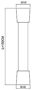 Душевой шланг Aquanet AF000-05B купить в интернет-магазине сантехники Sanbest