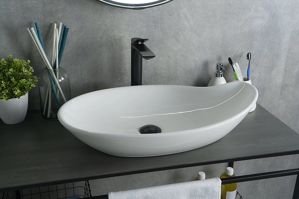 Раковина накладная Gid Creativo 65 N9052 51116 белая купить в интернет-магазине Sanbest