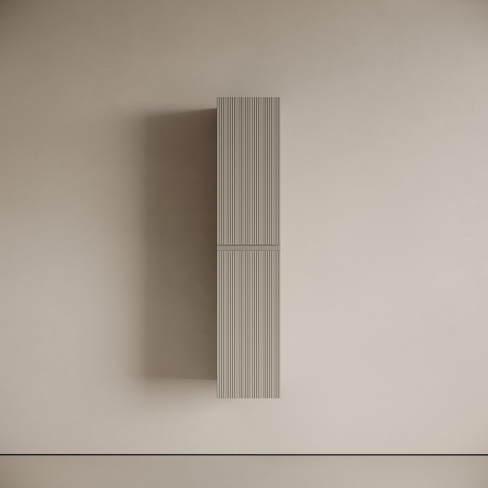 Шкаф-пенал подвесной Sancos Code PCD35GP серая платина для ванной в интернет-магазине сантехники Sanbest