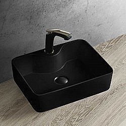 Раковина накладная Vincea 47,5 VBS-127MB черная матовая купить в интернет-магазине Sanbest