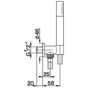 Душевой гарнитур Cisal SHOWER DS01881321 хром/черный купить в интернет-магазине сантехники Sanbest