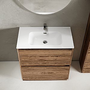 Тумба с раковиной Sancos Libra 80 LB80FECH дуб чарльстон для ванной в интернет-магазине Sanbest