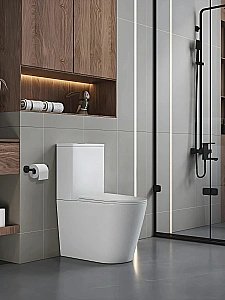 Унитаз напольный CeruttiSpa Piera Tornado 10560 белый, безободковый, с крышкой микролифт, слив-торнадо купить в интернет-магазине Sanbest