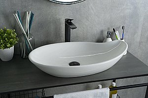 Раковина накладная Gid Creativo 65 N9052 51116 белая купить в интернет-магазине Sanbest