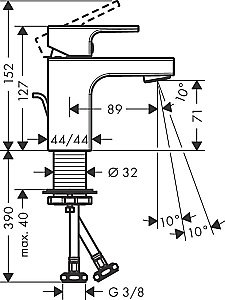 Смеситель для раковины Hansgrohe Vernis Shape 70 71560000 купить в интернет-магазине сантехники Sanbest