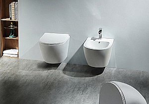 Унитаз подвесной Aquatek Европа AQ1900-00 белый, с крышкой микролифт, безободковый купить в интернет-магазине Sanbest