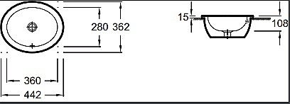 Раковина Jacob Delafon VOX 45 EYJ102-00 белая купить в интернет-магазине Sanbest