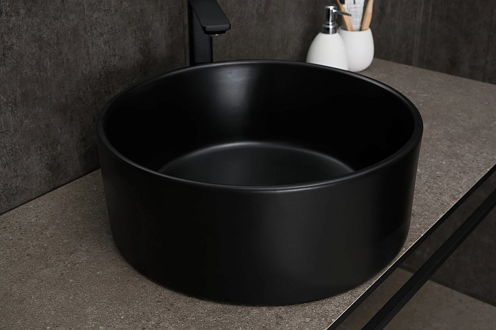 Раковина накладная Gid Esfera 40 Bm9011 53368 черная матовая купить в интернет-магазине Sanbest