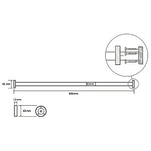 Карниз для ванны Bemeta 90 101120071 хром купить в интернет-магазине сантехники Sanbest