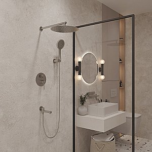 Душевая система Oliveeka Y OL-739902-BN никель брашированный купить в интернет-магазине сантехники Sanbest