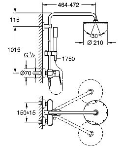 Душевая система Grohe Euphoria System 23058003 купить в интернет-магазине сантехники Sanbest