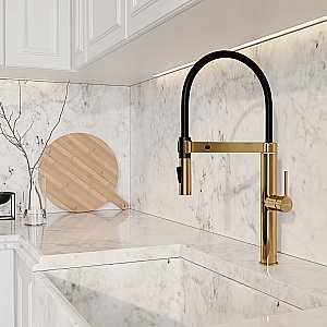 Смеситель для кухни WasserKraft A8877 сенсорный, золото купить в интернет-магазине сантехники Sanbest