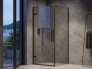 Душевой уголок Ravak Cool! COSD1+COPS 80x80 профиль черный/стекло прозрачное купить в интернет-магазине Sanbest