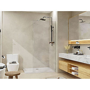 Душевое ограждение Azario Walk-in 100 AZ-251-100-CH-CL стекло прозрачное/профиль хром купить в интернет-магазине Sanbest