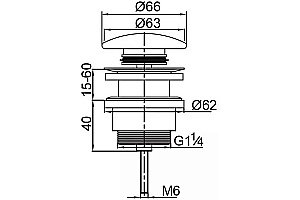 Донный клапан для раковины Veragio Sbortis VR.SBR-8002.MB черный купить в интернет-магазине сантехники Sanbest
