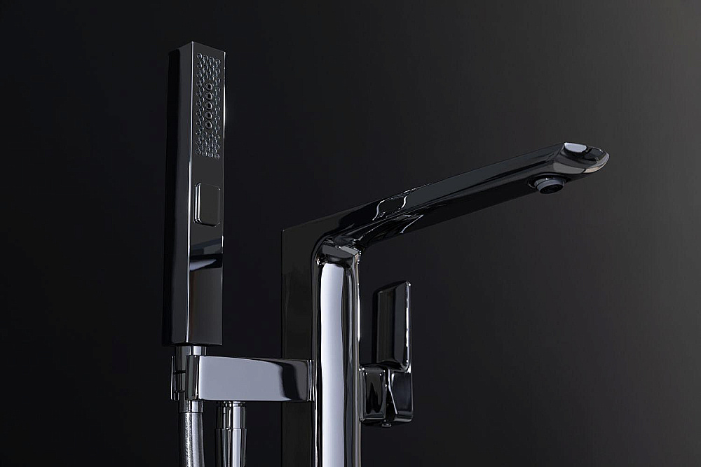 Смеситель для ванны Allen Brau Infinity 5.21009-BN никель брашированный купить в интернет-магазине сантехники Sanbest