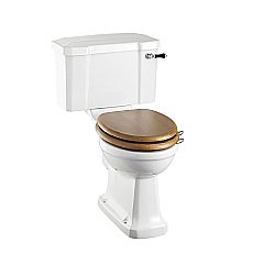 Унитаз Burlington P20 51 безободковый, с бачком, черная ручка смыва купить в интернет-магазине Sanbest