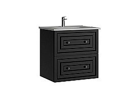 Тумба с раковиной Creavit Kayra 60 KY0060.42.MAN + SU060-00CB00E-0000 антрацит для ванной в интернет-магазине Sanbest