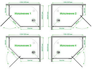 Душевой уголок Royal Bath RB 1285TR-C-CH 85х120 стекло матовое/профиль хром купить в интернет-магазине Sanbest