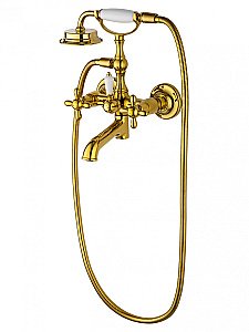 Смеситель для ванны с душем WONZON & WOGHAND RETRO, Глянцевое золото (WW-88639020-PG) купить в интернет-магазине сантехники Sanbest