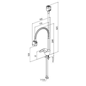 Смеситель для кухни Milardo Meal M05SB2FM05 хром купить в интернет-магазине сантехники Sanbest