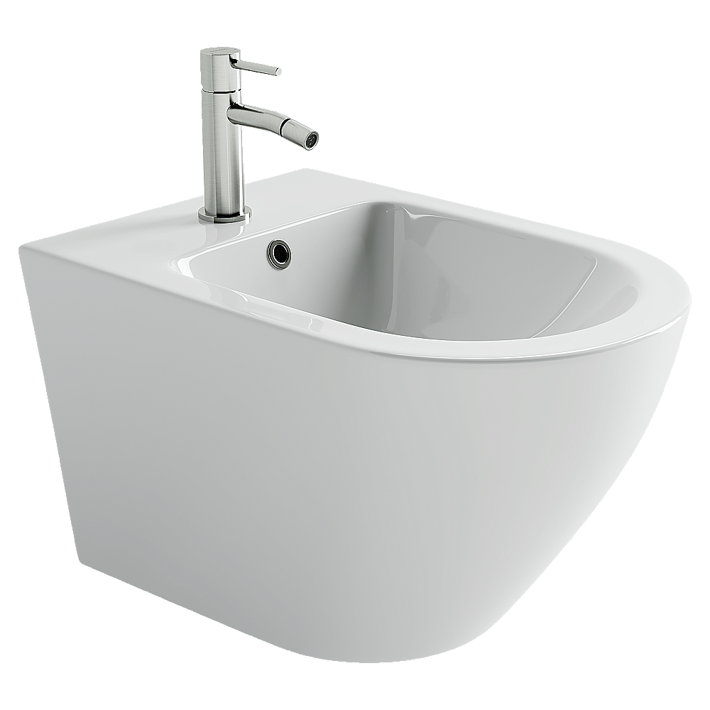 Биде подвесное Ceramica Nova Whirl CN11008 белое купить в интернет-магазине Sanbest