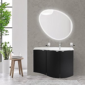 Тумба с раковиной правосторонняя Cezares Rialto 104 Grafite для ванной в интернет-магазине Sanbest