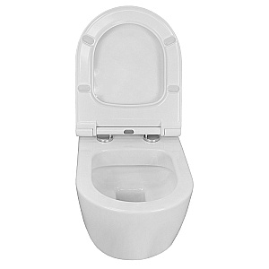Унитаз подвесной Azario Ferio 87565 белый, безободковый, с крышкой микролифт купить в интернет-магазине Sanbest