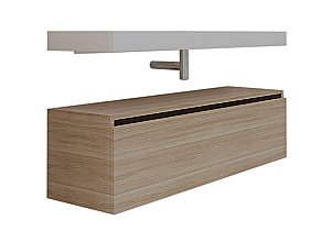 Тумба с раковиной Armadi Art Flat 120 светлый дуб для ванной в интернет-магазине Sanbest